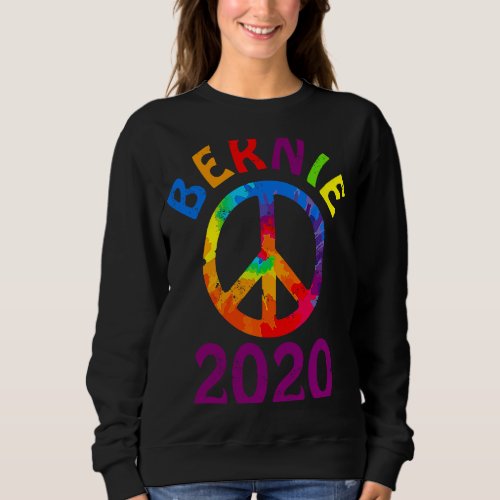Bernie 2020 election peace vintage hippie retro Sa Sweatshirt