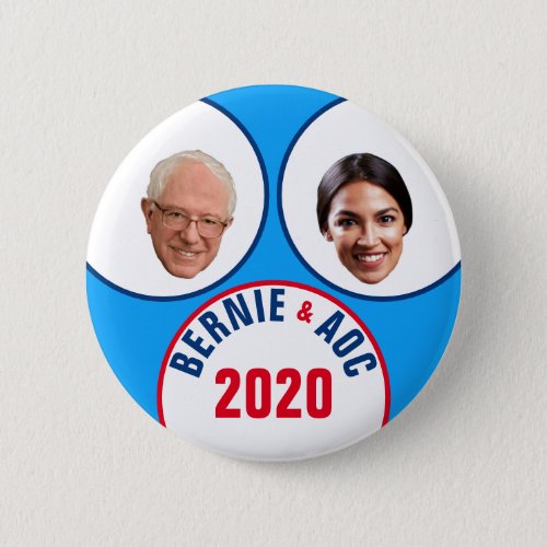 Bernie  AOC 2020 Button