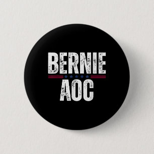 Bernie Aoc 2028 Bernie Sanders Alexandria Cortez P Button