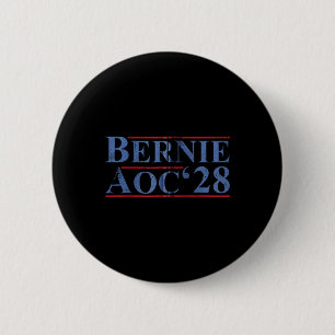 Bernie Aoc 2028 Bernie Sanders Alexandria Cortez P Button