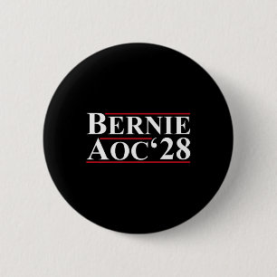 Bernie Aoc 2028 Bernie Sanders Alexandria Cortez P Button