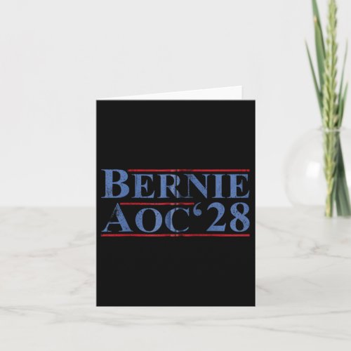Bernie Aoc 2028 Bernie Sanders Alexandria Cortez P Card
