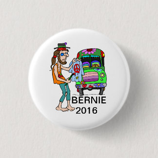 Bernie for Peace Hippie Campaign Button