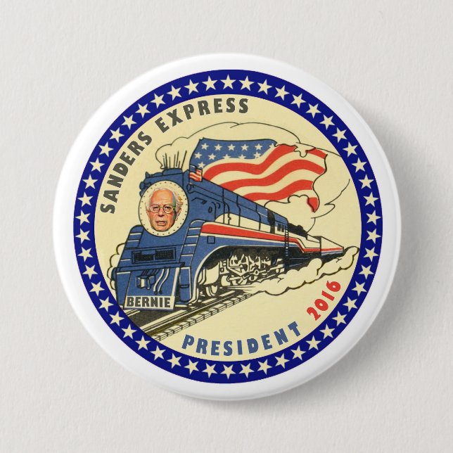 Bernie for President 2016 Pinback Button (Front)