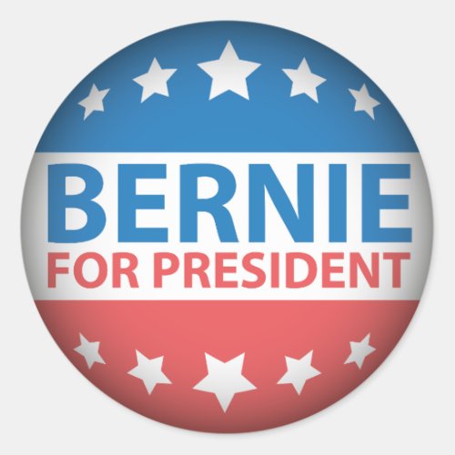 Bernie For President Classic Round Sticker