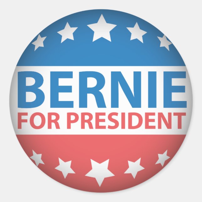 Bernie For President Classic Round Sticker (Front)
