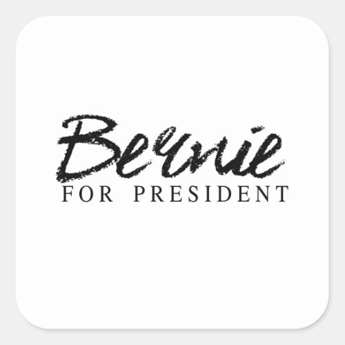 Bernie For President Signature Square Sticker
