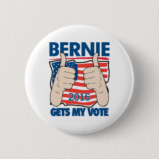 Bernie Gets My Vote 2016 Bernie Sanders Campaign Pinback Button