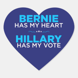 Bernie has my heart, Hillary has my vote sticker