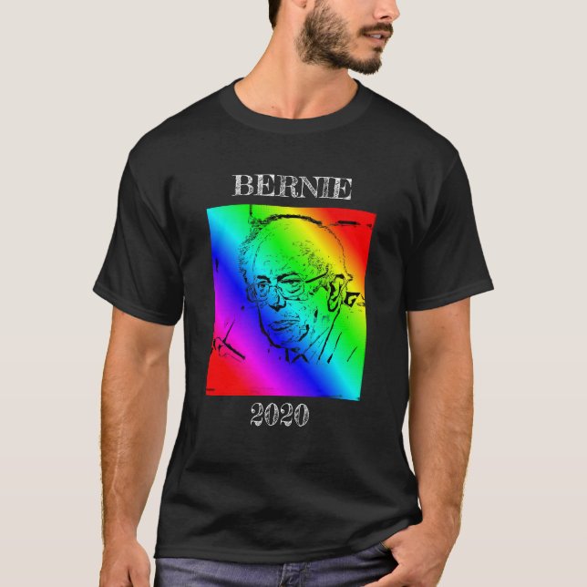 Bernie Sander 2020 Presidential Election Rainbow T-Shirt (Front)