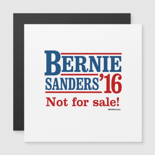 Bernie Sanders 16 - Not for sale (Front/Back)