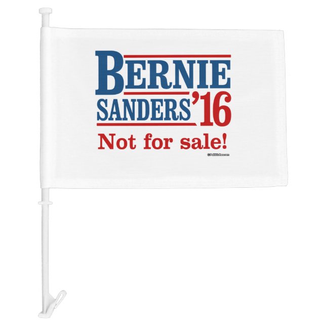 Bernie Sanders 16 - Not for sale Car Flag (Front)