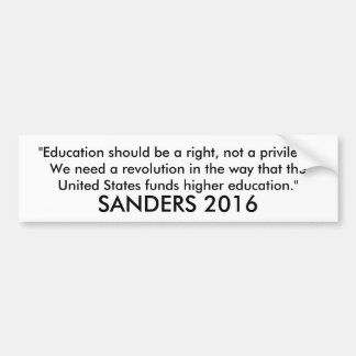 Bernie Sanders 2016 Bumper Sticker