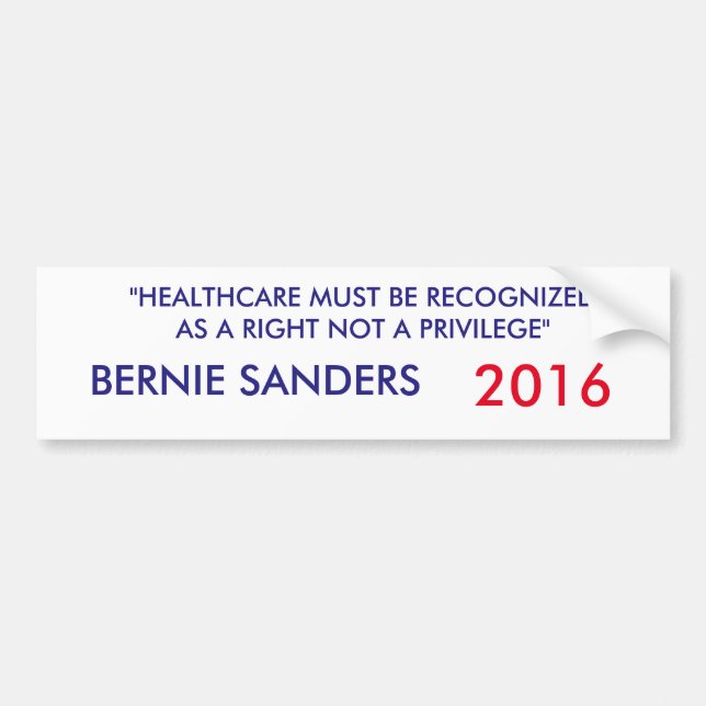 Bernie Sanders 2016 Bumper Sticker (Front)