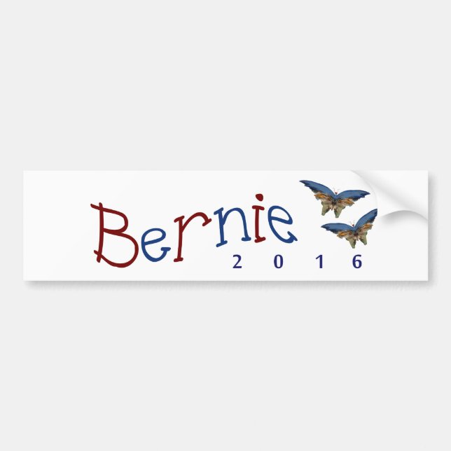 Bernie Sanders 2016 - Butterflies for Bernie Bumper Sticker (Front)