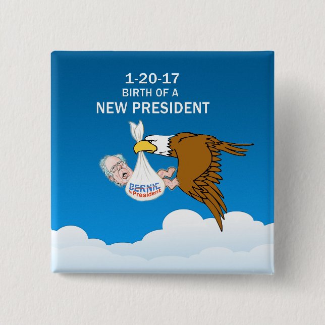 Bernie Sanders 2016 Button (Front)