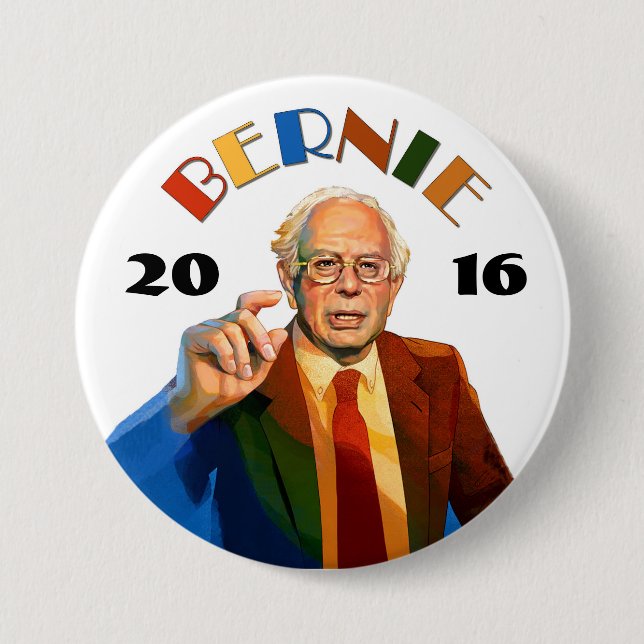 Bernie Sanders 2016 Pinback Button (Front)