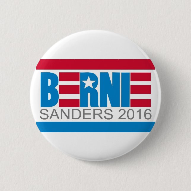 BERNIE Sanders 2016 Pinback Button (Front)