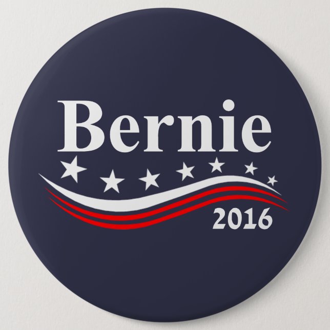 Bernie Sanders 2016 Pinback Button (Front)