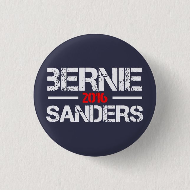 Bernie Sanders 2016 Pinback Button (Front)