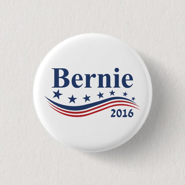 Bernie Sanders 2016 Pinback Button (Front)