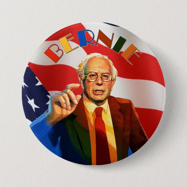 Bernie Sanders 2016 Pinback Button (Front)
