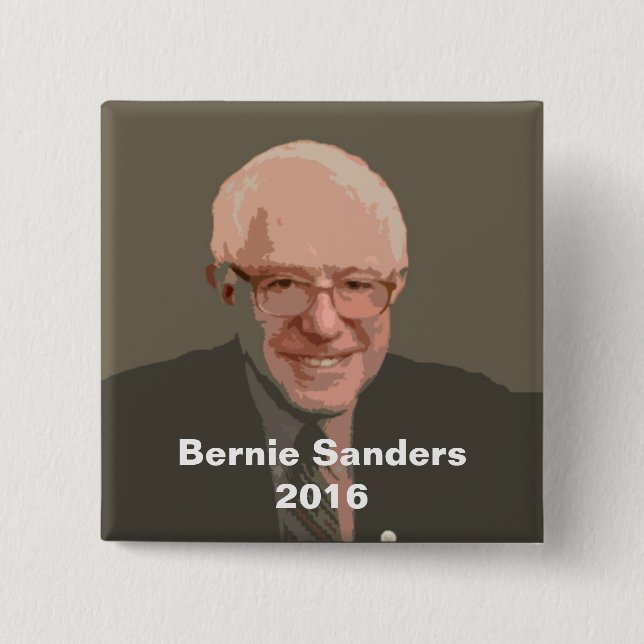 Bernie Sanders 2016 Pinback Button (Front)
