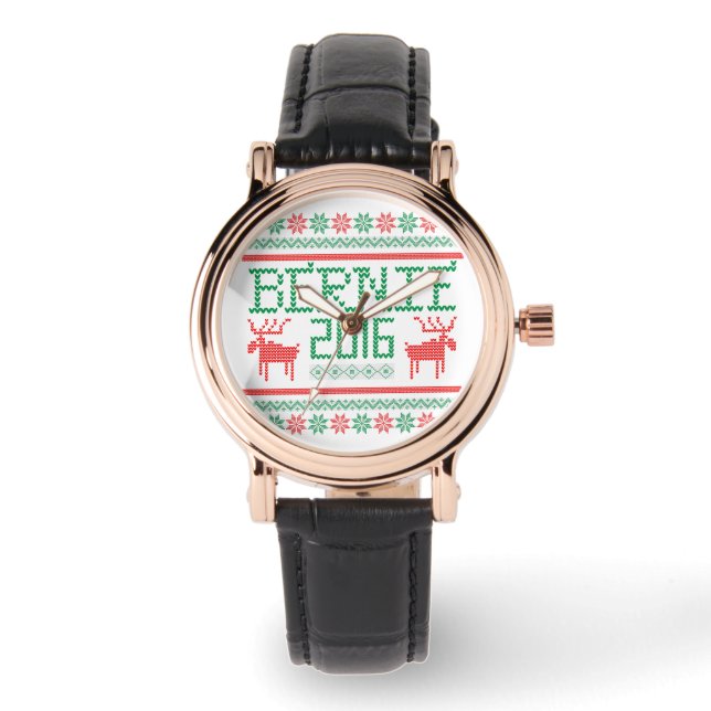 Bernie Sanders 2016 President Ugly Holiday Sweater Watch (Front)