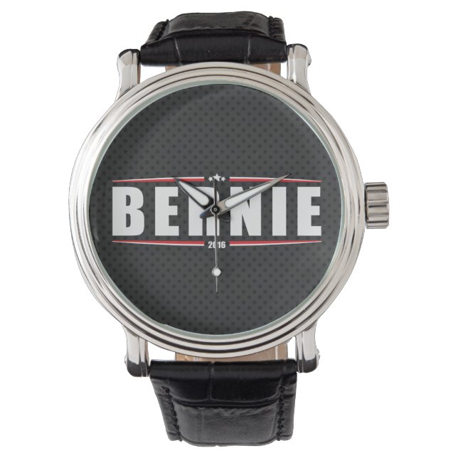 Bernie Sanders 2016 (Stars & Stripes - Black) Watch (Front)