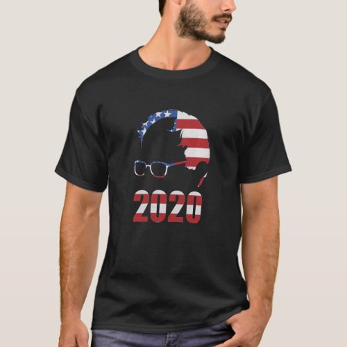 Bernie Sanders 2020 Bernie Hair And Glasses  Usa F T_Shirt