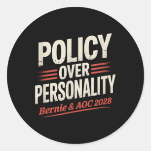 Bernie Sanders And Aoc 2028 For President Campaign Classic Round Sticker
