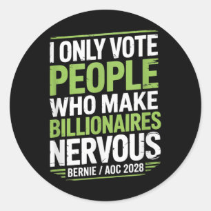 Bernie Sanders And Aoc 2028 For President Campaign Classic Round Sticker