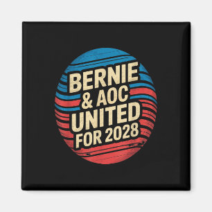 Bernie Sanders And Aoc 2028 For President Campaign Magnet