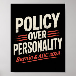 Bernie Sanders And Aoc 2028 For President Campaign Poster