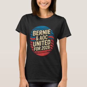 Bernie Sanders And Aoc 2028 For President Campaign T-Shirt