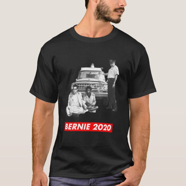 Bernie Sanders Arrested Civil Rights Protest Berni T-Shirt (Front)
