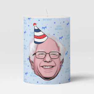 BERNIE SANDERS BIRTHDAY PILLAR CANDLE