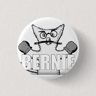 Bernie Sanders Cat with Mittens Button