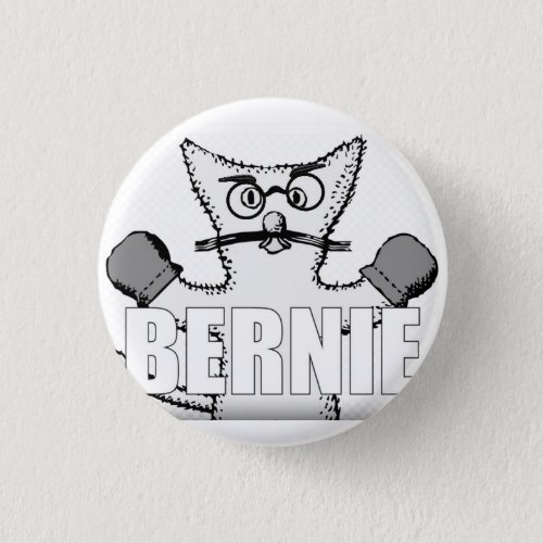 Bernie Sanders Cat with Mittens Button
