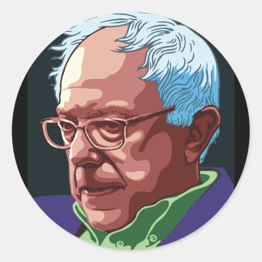 Bernie Sanders Classic Round Sticker | Zazzle.com