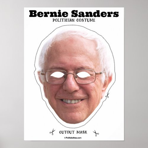 Bernie Sanders Costume Mask Poster