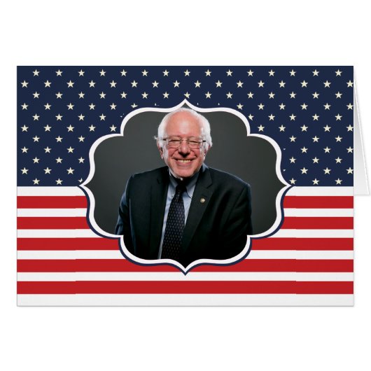 bernie sanders flag cards (Front Horizontal)