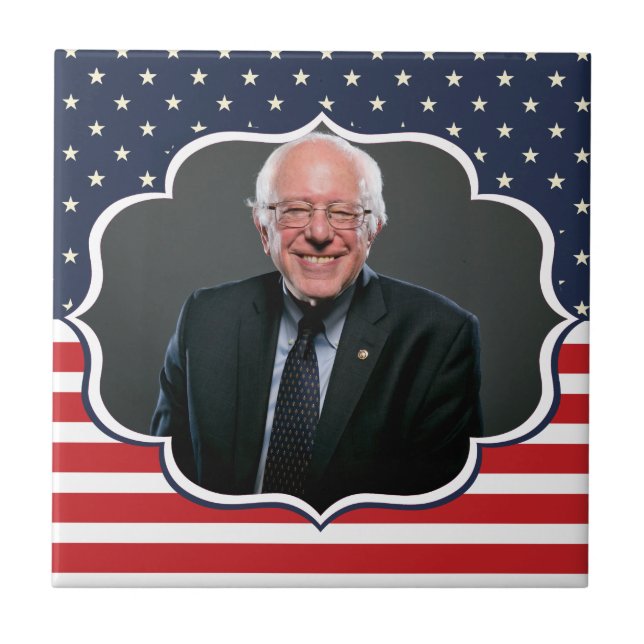 bernie sanders flag tile (Front)