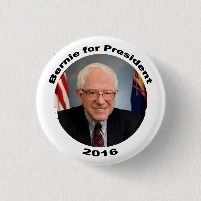 Bernie Sanders for President 2016 Button (Front)