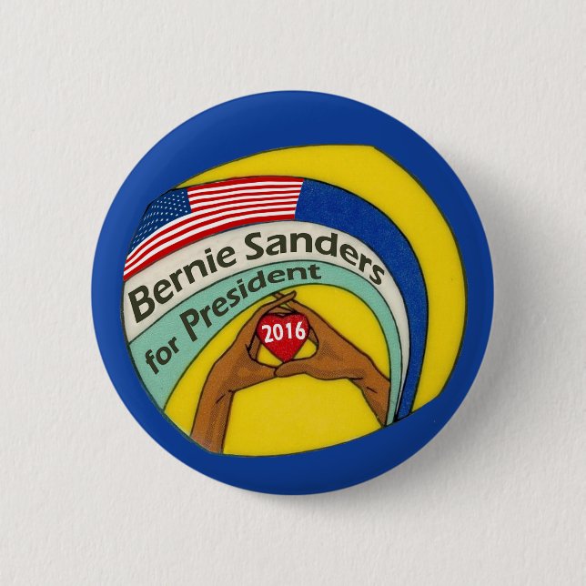 Bernie Sanders for President 2016 Button (Front)