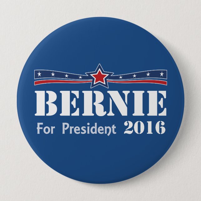Bernie Sanders For President 2016 Button (Front)