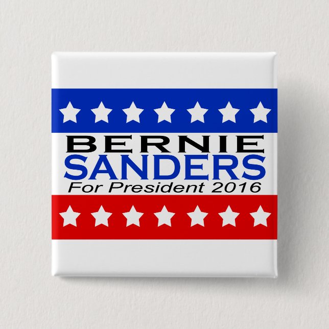 Bernie Sanders for President 2016 Campaign Pinback Button (Front)