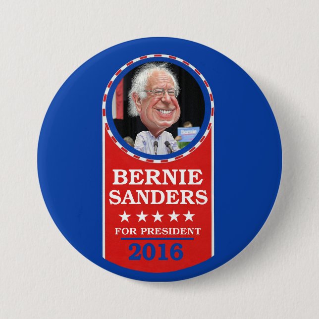 Bernie Sanders for President 2016 Pinback Button (Front)
