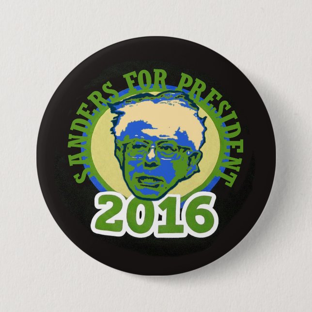 Bernie Sanders for President 2016 Pinback Button (Front)