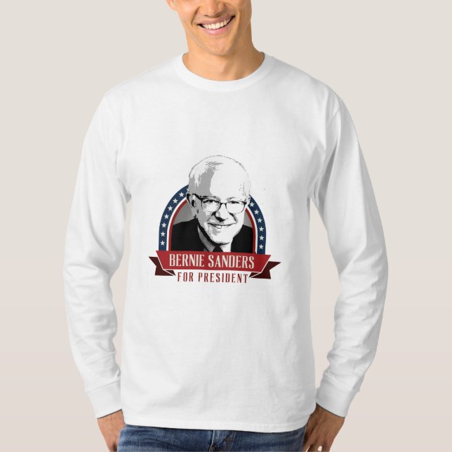 Bernie Sanders For President 2016 Spangled Banner T-Shirt (Front)